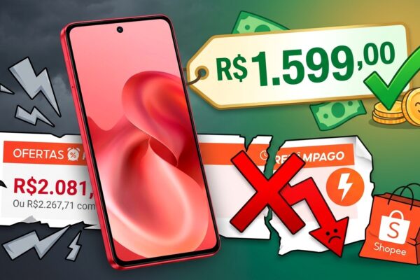 Comparativo de preços do Motorola Moto G86 5G na Shopee versus Amazon e Mercado Livre