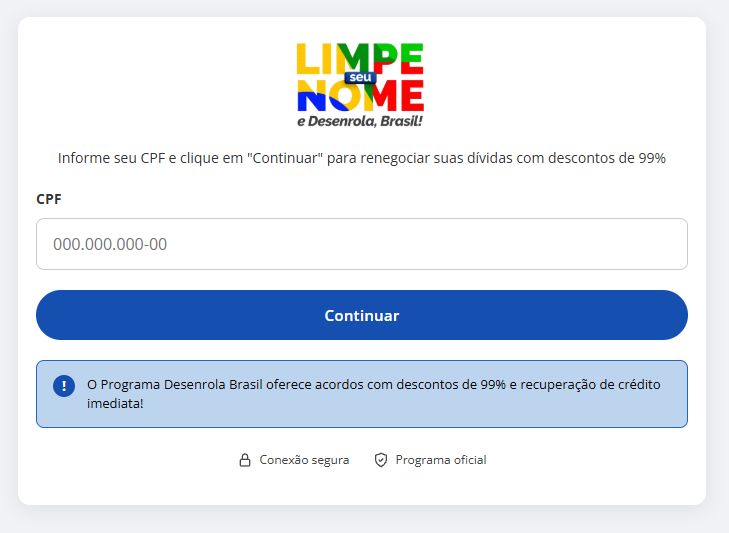 Tela de captura e validação de CPF