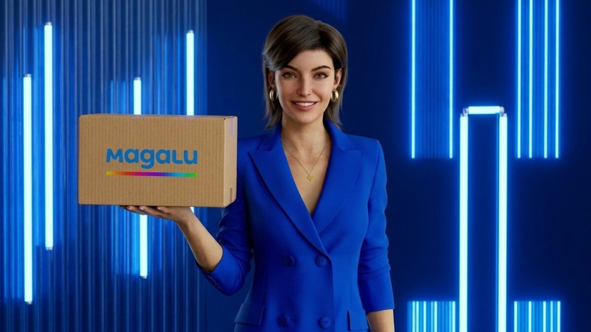 Lu do Magazine Luiza apresentando ofertas imperdíveis para mobiliar a casa no aplicativo Magalu