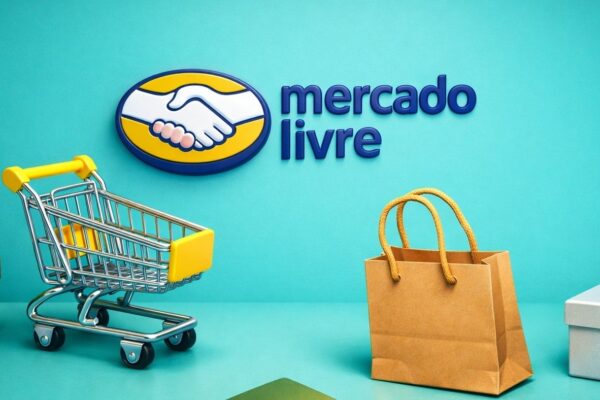 Consumidor com caixa de encomendas do Mercado Livre ilustrando cupom de R$ 250 OFF
