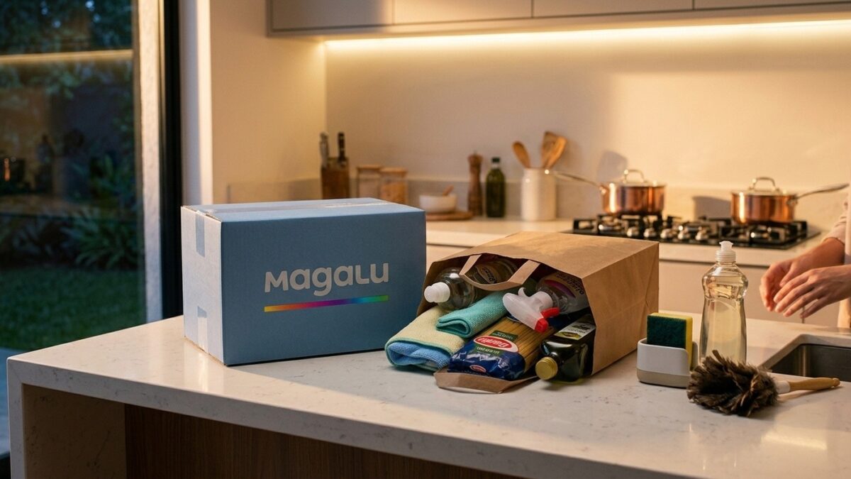 Magalu ativa cupom de R$ 50 OFF para itens de limpeza e compras de mercado no app neste domingo