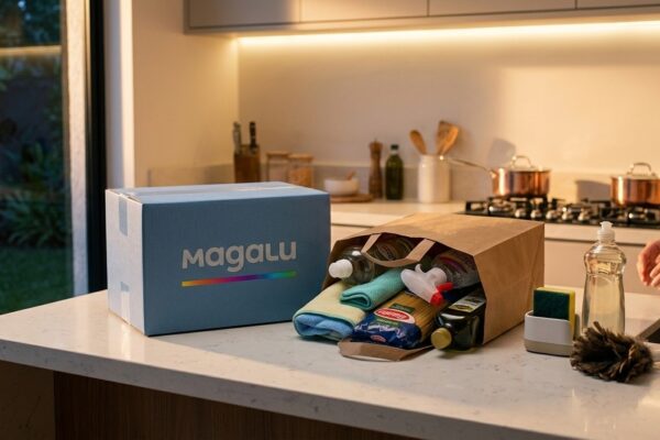 Magalu ativa cupom de R$ 50 OFF para itens de limpeza e compras de mercado no app neste domingo