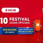 Shopee ativa 9 cupons de desconto na página oficial do festival 10.10