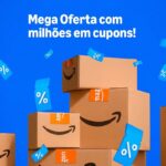 Caixa de entrega da Amazon Prime em destaque representando as promoções e cupons da Mega Oferta Prime 2026