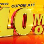 Consumidor surpreso navegando pelas ofertas imperdíveis e cupons de até R$ 10 mil de desconto no aplicativo Mercado Livre