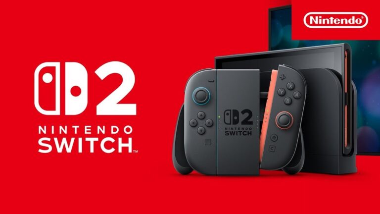Console Nintendo Switch 2 com controles Joy-Con e dock oficial em alta definição